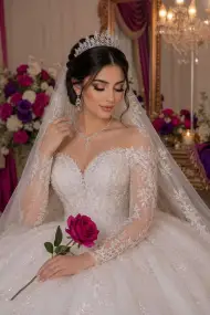 باقة العروسة الملكية | مكياج وتسريحة متكاملة