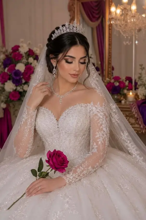 باقة المكياج الملكي المتكامل - باقة العروسة الملكية | مكياج وتسريحة متكاملة